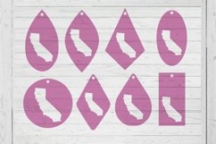 California Shapes Earrings template svg dxf png ai files Product Image 1