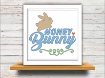 Easter svg SVG DXF JPEG Silhouette Cameo Cricut bunny svg iron on Easter Honey Bunny svg  Product Image 2