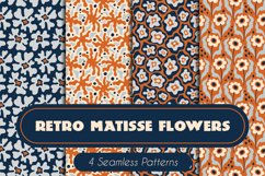 Retro Matisse Flowers Seamless Patterns Product Image 1