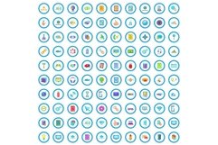 100 seo and web icons set, cartoon style Product Image 1