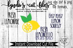 Lemon Bundle//Fresh Lemonade//Easy Peasy//Lemon//SVG/EPS/DXF Product Image 1