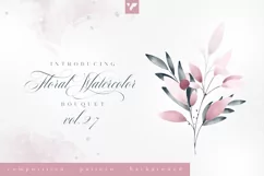 Floral Watercolor Bouquet Vol27 Product Image 1