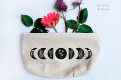 Moon phases svg, Celestial svg File, Floral moon svg Product Image 2