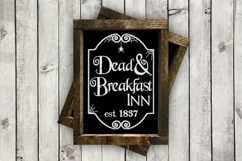 Dead & Breakfast Inn cut File - Halloween SVG DXF EPS AI PNG Product Image 3