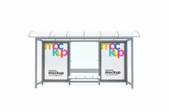 Bus Stop with 2 Sign Mockup Product Image 1