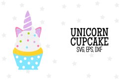 Unicorn Cupcake SVG File (48111) | SVGs | Design Bundles
