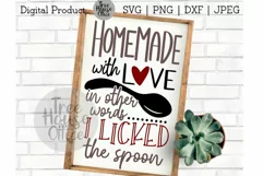 Homemade with Love, Licked the Spoon SVG, Baking Cut File Product Image 1