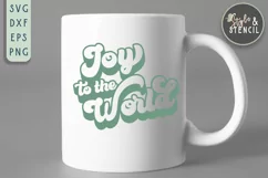 Joy to the World Retro Christmas SVG - PNG, DXF, SVG, EPS Product Image 5
