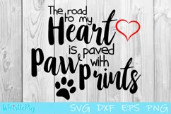 The road to my heart is paved with paw prints SVG DXF EPS Product Image 2