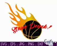 Slam Dunk Basketball | Sports Svg Design Cut File Product Image 2