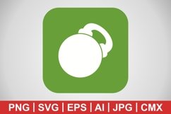 Vector Kettlebell Icon Product Image 1