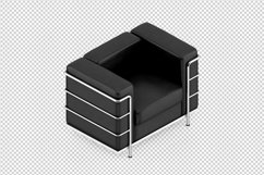 Isometric Arm Chair 3D isolated render Product Image 1