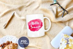 Mug mockup PSD, coffee mug mockup on Cozy home background Product Image 3