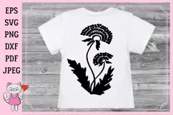 Dandelion hand drawn svg, Dandelion SVG cutting files Product Image 1
