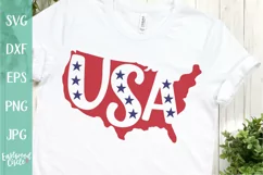 USA Silhouette - A 4th of July SVG Cut File Product Image 1