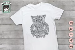Owl SVG file, Owl Mandala SVG, Owl cut file, Owl vector Product Image 5