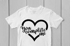 You Complete Me - Love SVG EPS DXF PNG Product Image 2