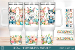Easter Tumbler Sublimation, 40 oz Tumbler Wrap Product Image 1