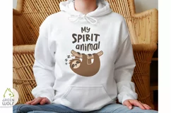 Sloth is my spirit animal Sloth svg Funny t shirt svg design Product Image 3