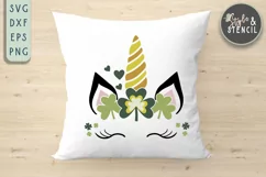 St. Pattys Unicorn SVG - SVG, PNG, EPS, DXF, Cut File Product Image 4