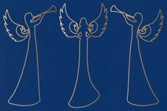 Christmas woman- angel silhouettes outline Product Image 2