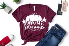 Harvest Blessings, Thanksgiving Quotes SVG, Fall Autumn SVG Product Image 1