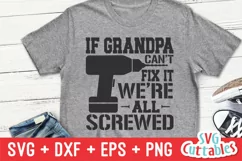 Father's Day SVG | If Grandpa Can't Fix | Shirt Design Product Image 2