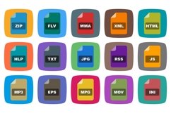 Set Of File Format Icons Product Image 1