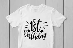 1st Birthday - Birthday SVG EPS DXF PNG Cutting Files Product Image 2