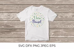Viva Brazil. Viva Brasil calligraphy quote SVG, DXF, PNG Product Image 2