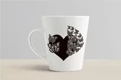 Butterfly Heart SVG PNG EPS DXF Files Butterfly SVG Cut File Product Image 3