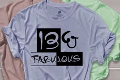 13 and fabulous svg, 13th birthday svg, birthday svg Product Image 2