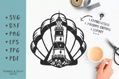 Lighthouse Shell - SVG EPS DXF PNG PDF JPG Cutting File Product Image 1