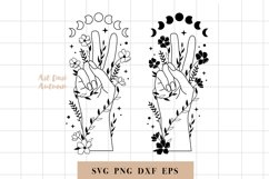 Peace sign SVG, Wildflower svg, Peace and Moon Svg design Product Image 1