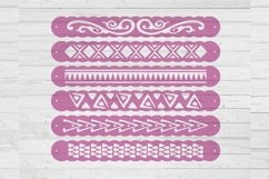 Tribal pattern bracelets template dxf svg png ai files Product Image 1