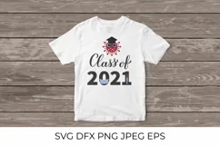 Class of 2021 SVG with cute virus and graduation hat Product Image 2
