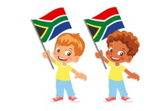 South Africa flag in hand set Product Image 1