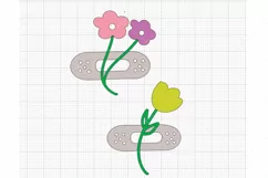 Bandage svg, Band Aid Adhesive Bandage Sticker svg Product Image 2