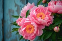 Velvety Pink peonies. Generate ai Product Image 1