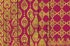Gold Pink Damask, Pink Damask paper, GOLD WEDDING PAPER Product Image 2