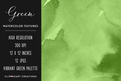 Green Watercolor Digital Papers Product Image 2