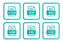 Set Of File Formats Icons Product Image 1