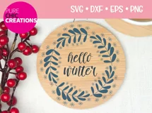 Winter SVG|Hello Winter|Winter Quote SVG|SVG DXF PNG EPS Product Image 2