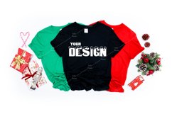 Gildan Mockup Christmas 64000 Softstyle Black T-shirt Product Image 1