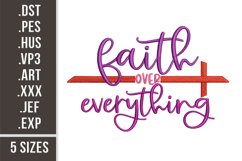 Faith Over Everything l Embroidery Design Product Image 1