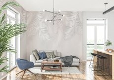 Wall mockup - Wallpaper mockup - Living room scene Product Image 4