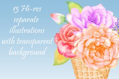 Watercolor floral clipart, butterflies sublimation Product Image 6