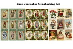 Vintage Christmas Junk Journal or Scrapbook Add Ons Kit PDF Product Image 5