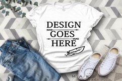 White Adult T-Shirt/ T-Shirt Mock-up, Bella Canvas T-Shirts/ Product Image 1