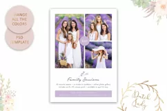 PSD Mini Session Photo Card Template - Mommy & Me - #76 Product Image 3